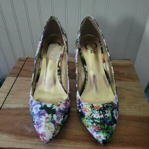 Floral high heels